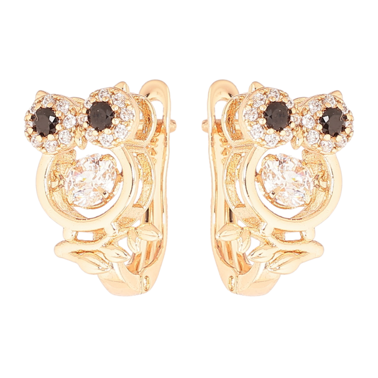 Серьги Xuping M&L Цвет 18K английский замок Совы с Танцующим кристаллом фото №18