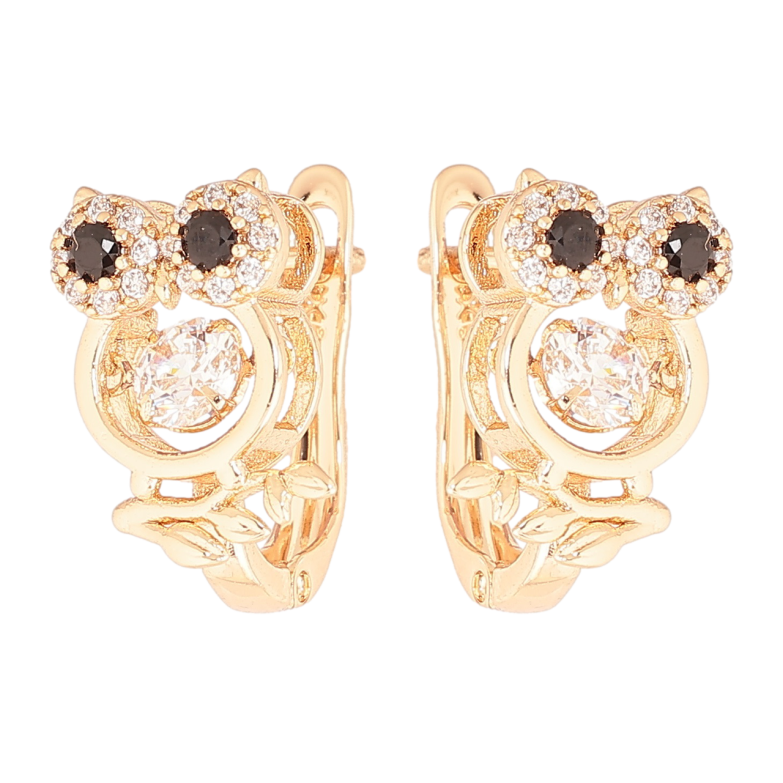 Серьги Xuping M&L Цвет 18K английский замок Совы с Танцующим кристаллом фото №8