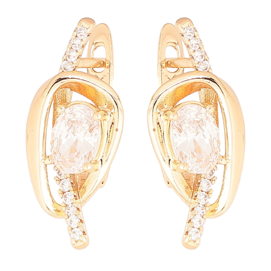 Серьги Xuping M&L Цвет 18K английский замок Узор с кристаллами фото №1