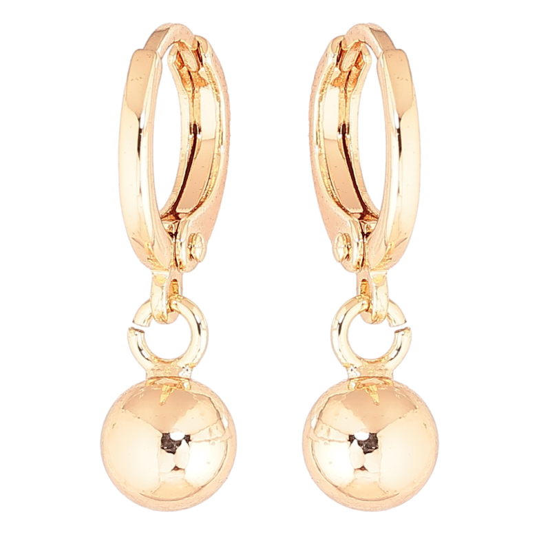 Серьги Xuping M&L Цвет 18K подвески на колечках Шарики ø 6мм фото №1