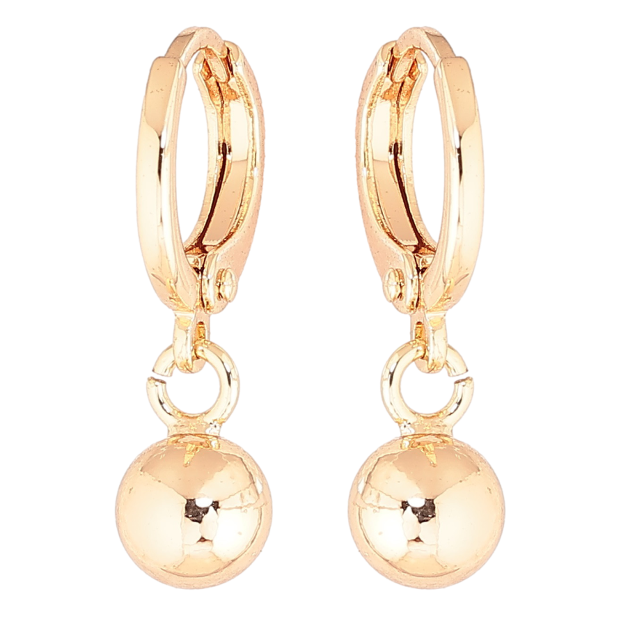 Серьги Xuping M&L Цвет 18K подвески на колечках Шарики ø 6мм фото №1