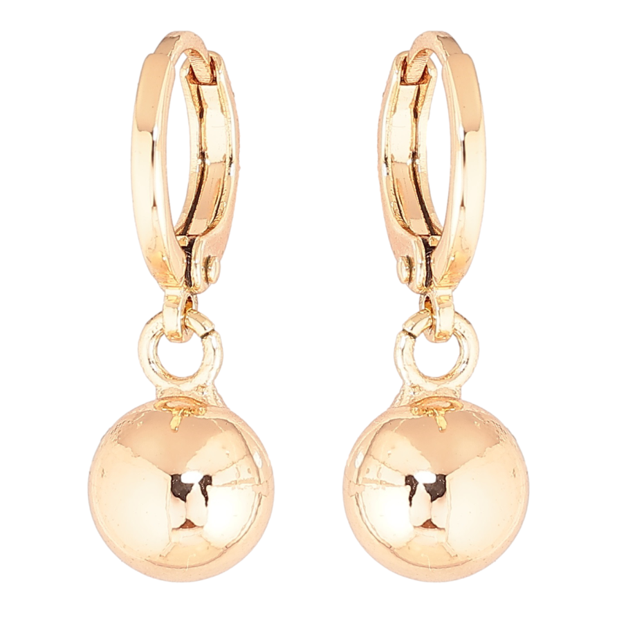 Серьги Xuping M&L Цвет 18K подвески на колечках Шарики ø 8мм фото №1