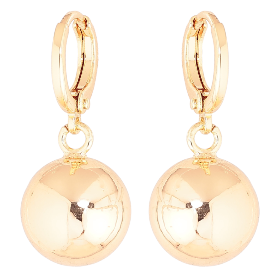 Серьги Xuping M&L Цвет 18K подвески на колечках Шарики ø 12мм фото №1