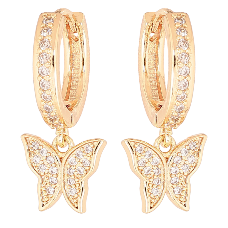 Серьги Xuping M&L Цвет 18K подвески на колечках Бабочки фото №19