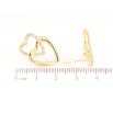 Сережки Xuping Позолота 14K пусети «Сердечка з кристалами» фото №2