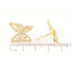 Сережки Xuping Позолота 14K пусети «Метелики з кристалами» фото №2