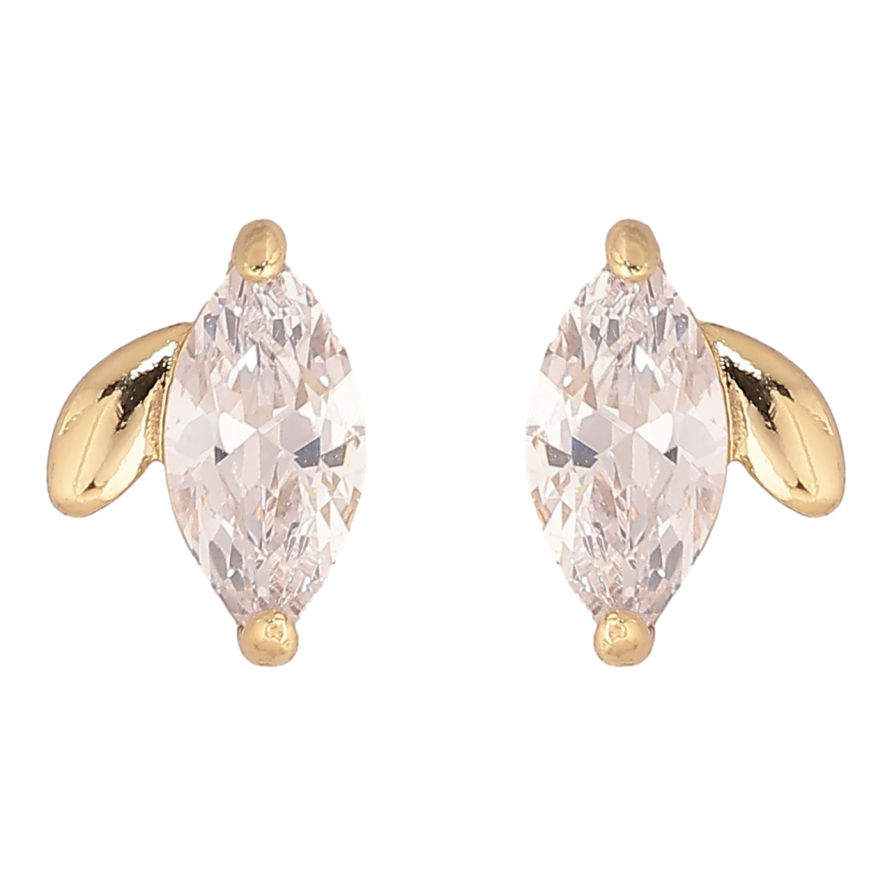 Сережки Xuping Позолота 14K пусети «Кришталеві бутони» фото №1