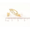 Сережки Xuping Позолота 14K пусети «Краплеподібні підвіски з перлинами» фото №2