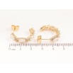 Сережки Xuping Позолота 14K пусети «Дуги з кристалами» фото №2