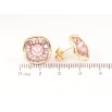 Сережки Xuping Позолота 14K пусети «Ромби з рожевих кристалів» фото №2