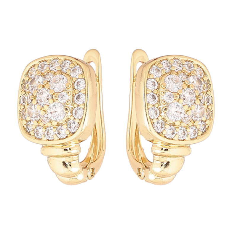 Сережки Xuping Позолота 14K англійський замок «Інкрустація кристалами» фото №7