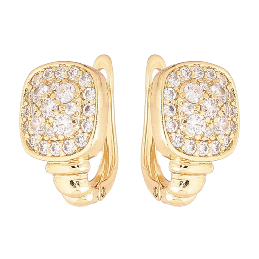 Сережки Xuping Позолота 14K англійський замок «Інкрустація кристалами» фото №1