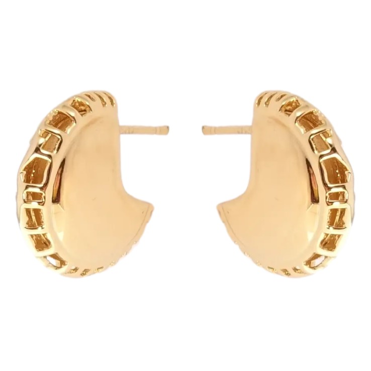 Серьги Xuping Позолота 18K пусеты Абстрактные кольца фото №6