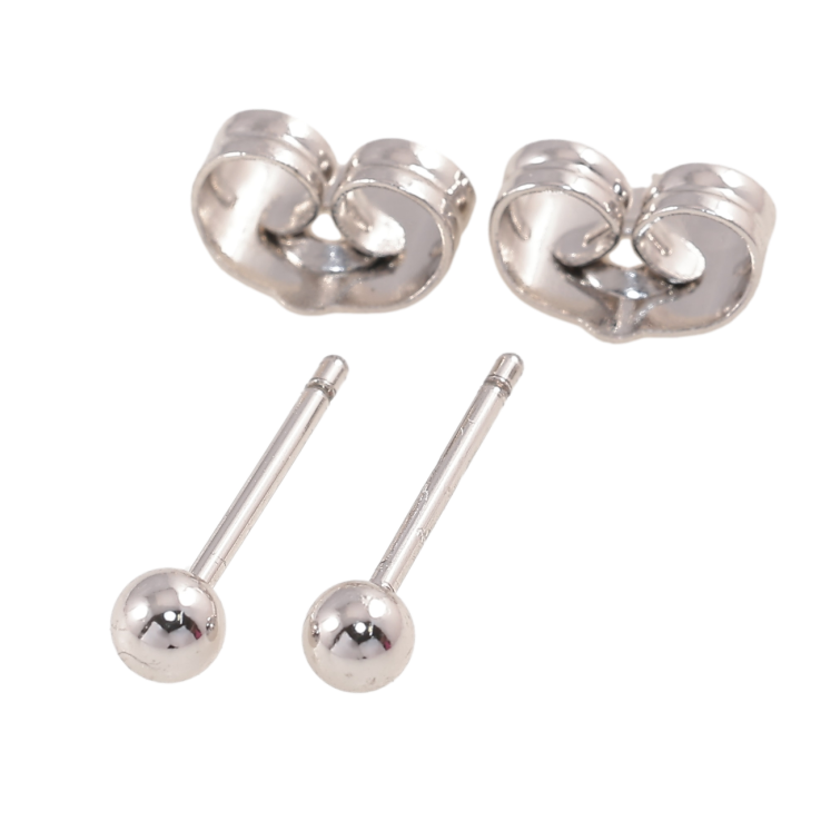 Серьги Xuping Родий пусеты Шарики ø 3мм фото №14