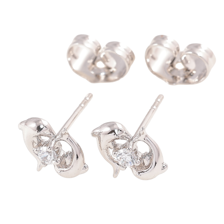 Сережки Xuping Родій пусети «Дельфіни» фото №1