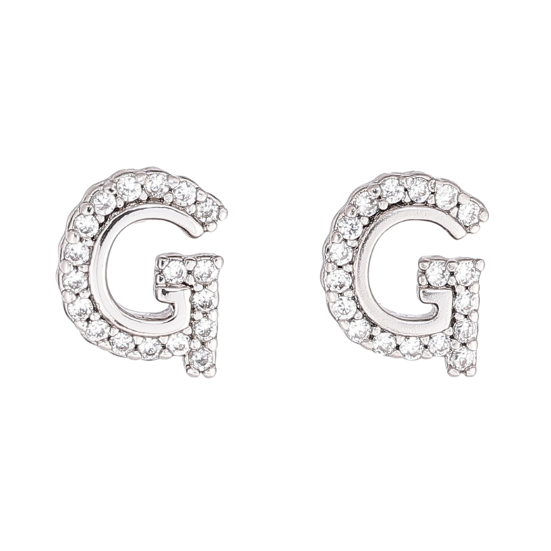 Сережки Xuping Родій пусети «Літери G» фото №12