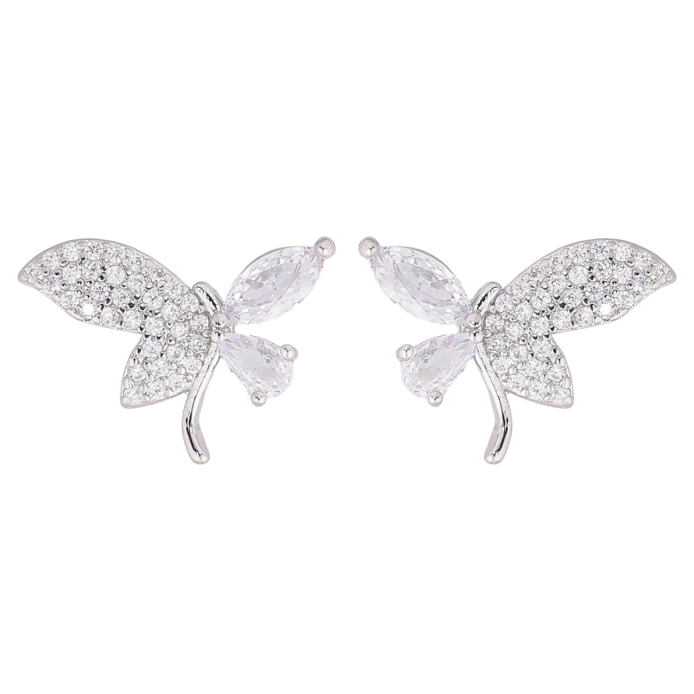 Сережки Xuping Родій пусети «Кришталеві бабки» фото №17