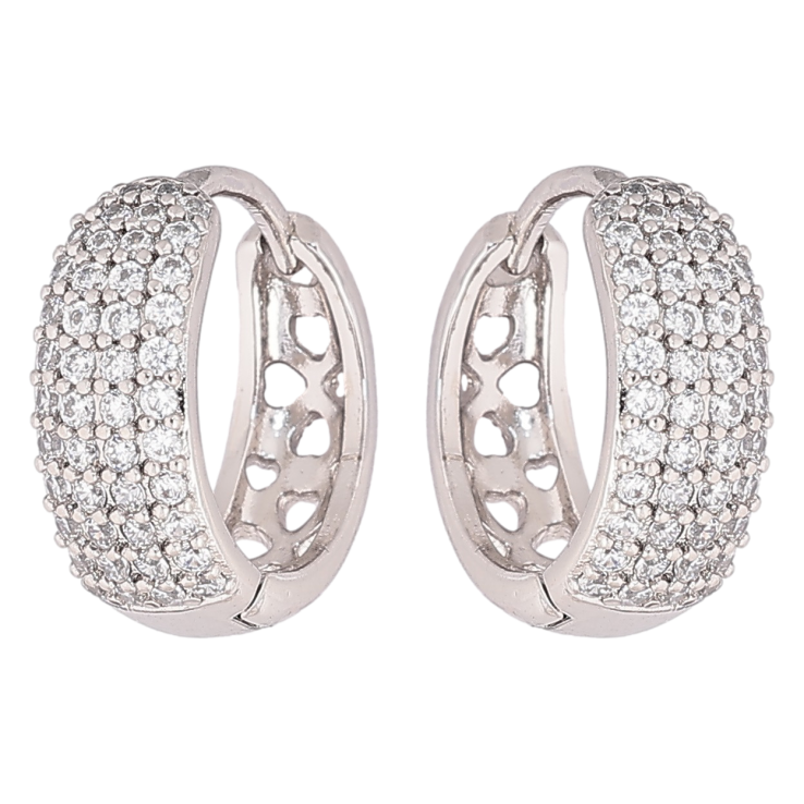 Серьги Xuping Родий колечки Инкрустация кристаллами фото №13