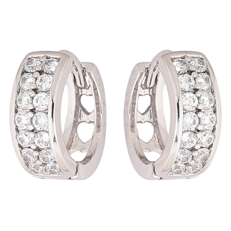 Серьги Xuping Родий колечки Инкрустация кристаллами фото №12