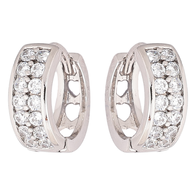 Серьги Xuping Родий колечки Инкрустация кристаллами фото №1