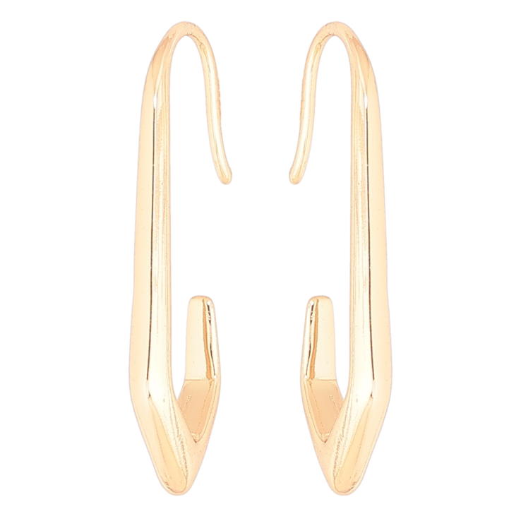 Сережки Xuping Позолота 18K французький замок «Декоративний візерунок» фото №5