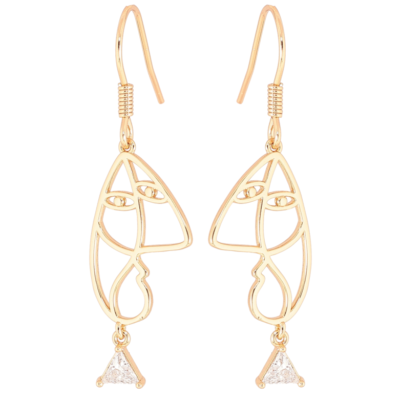 Сережки Xuping Позолота 18K французький замок «Підвіски Пікассо» фото №1