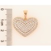 Кулон Xuping Позолота 18K Серце з інкрустацією кристалами» для ланцюжка до 7мм фото №2