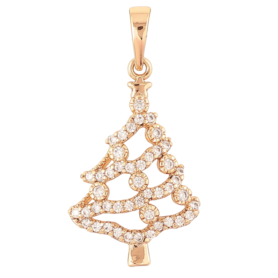 Кулон Xuping Позолота 18K Новорічна ялинка» для ланцюжка до 6мм фото №1