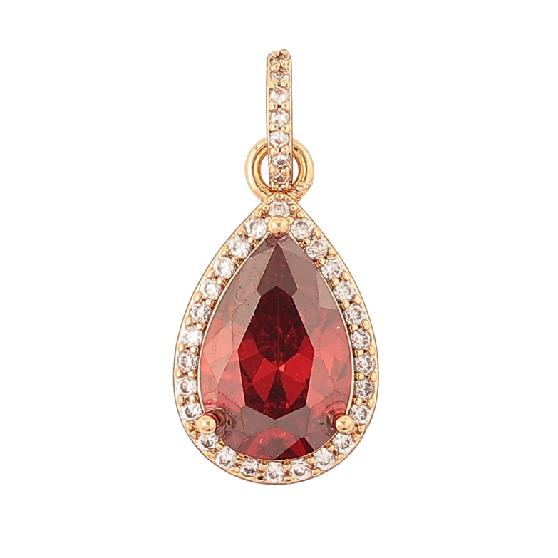 Кулон Xuping Позолота 18K Красный кристалл для цепочки до 4мм фото №11