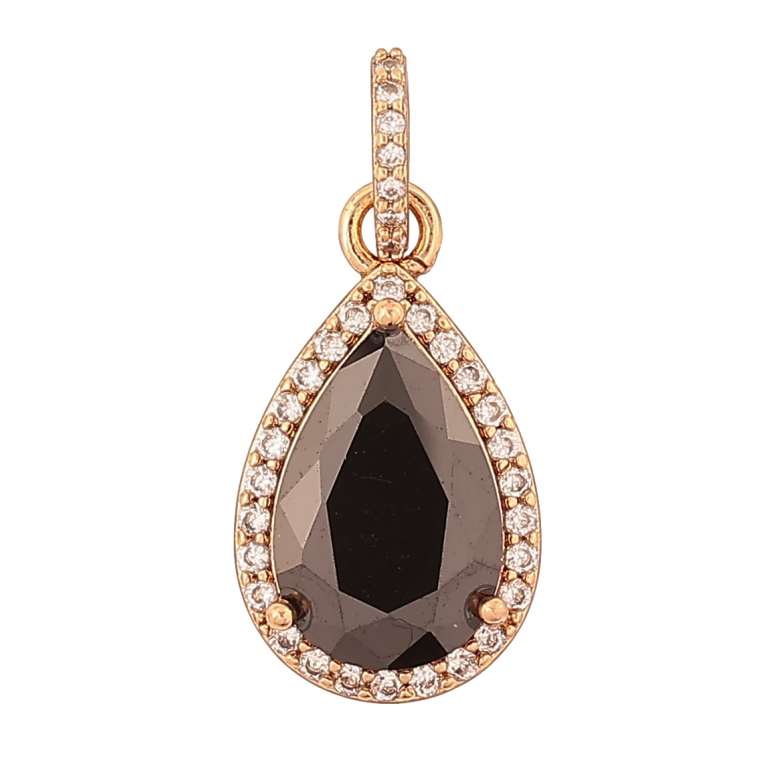 Кулон Xuping Позолота 18K Черный кристалл для цепочки до 4мм фото №1