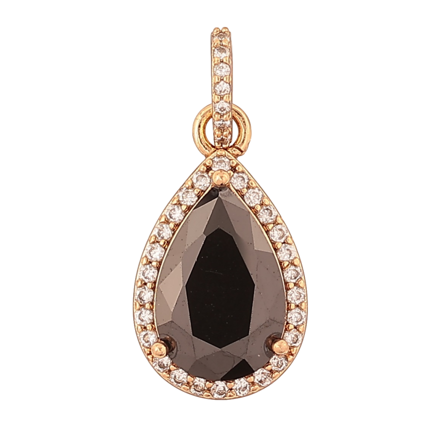 Кулон Xuping Позолота 18K Черный кристалл для цепочки до 4мм фото №1