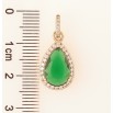 Кулон Xuping Позолота 18K Зелений кристал» для ланцюжка до 4мм фото №2
