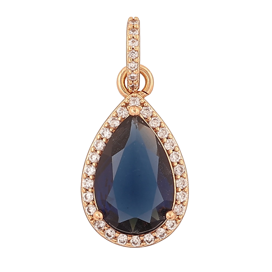 Кулон Xuping Позолота 18K Синий кристалл для цепочки до 4мм фото №1