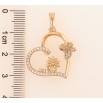 Кулон Xuping Позолота 18K Серце з квіточкою і метеликом» для ланцюжка до 5мм фото №2