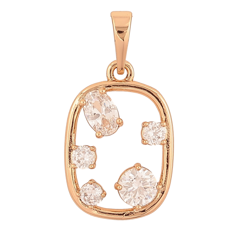 Кулон Xuping Позолота 18K Овал с кристаллами для цепочки до 6мм фото №1