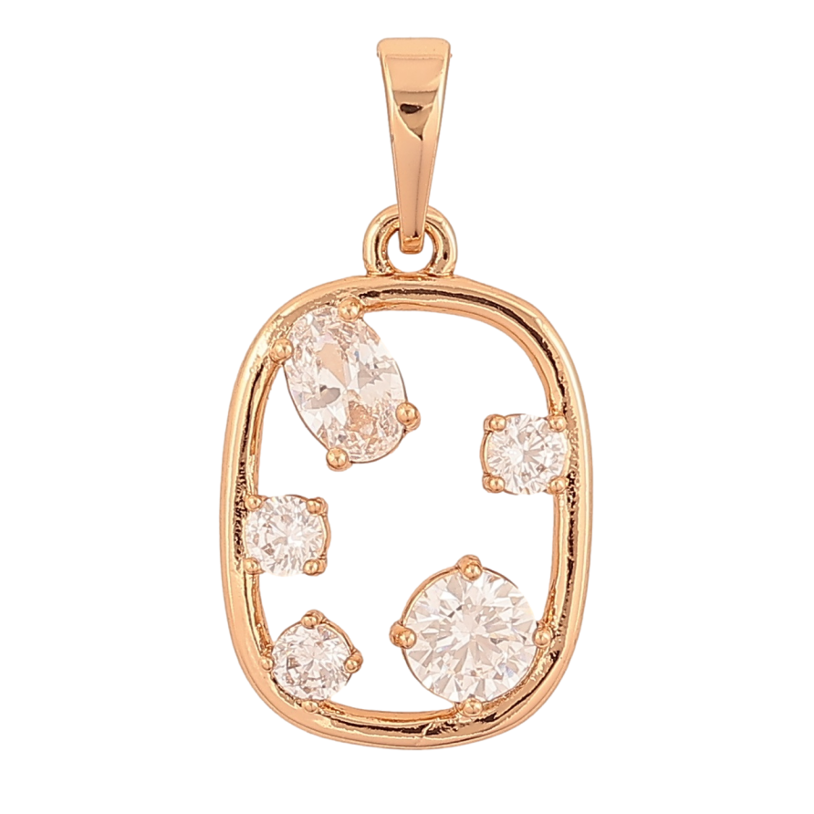 Кулон Xuping Позолота 18K Овал с кристаллами для цепочки до 6мм фото №1