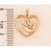 Кулон Xuping Позолота 18K Сердце с ладошкой для цепочки до 5мм фото №2