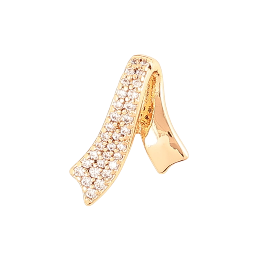 Кулон Xuping Позолота 18K «Стрічка з інкрустацією кристалами» для ланцюжка до 3мм фото №1