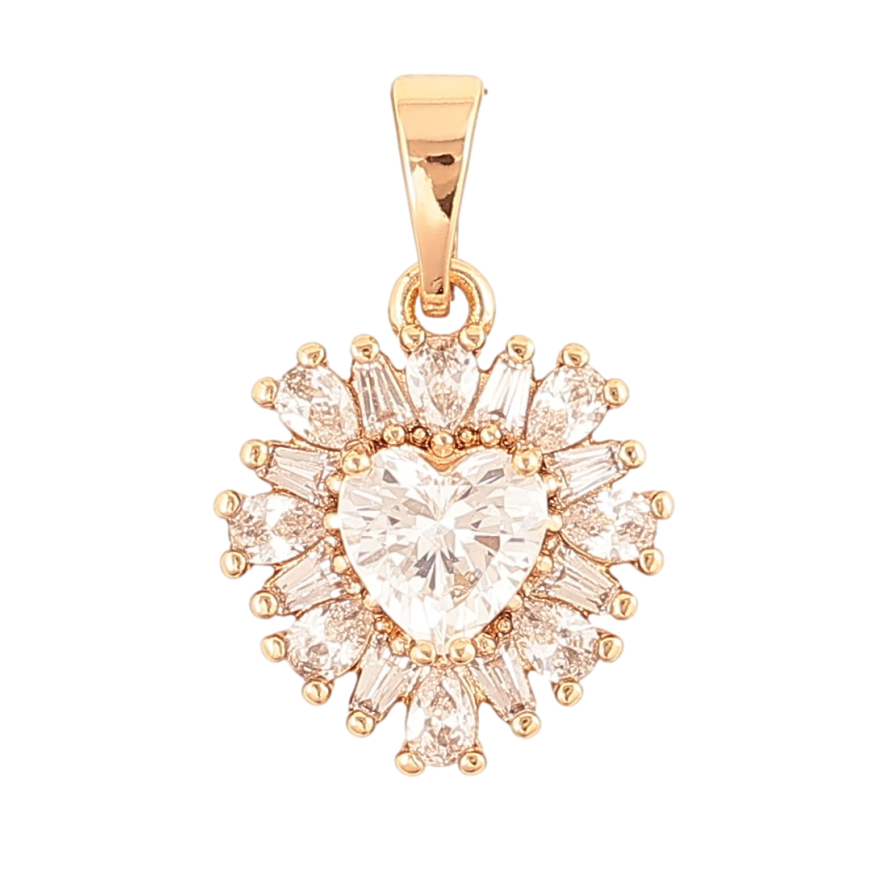 Кулон Xuping Позолота 18K «Кришталеве серце» для ланцюжка до 5мм фото №1