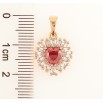 Кулон Xuping Позолота 18K «Кришталеве серце з червоним кристалом» для ланцюжка до 5мм фото №2