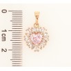 Кулон Xuping Позолота 18K «Кришталеве серце з рожевим кристалом» для ланцюжка до 5мм фото №2