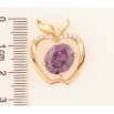 Кулон Xuping Позолота 18K «Яблуко з бузковим кристалом» для ланцюжка до 4мм фото №2