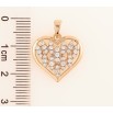 Кулон Xuping Позолота 18K Сердце с инкрустацией кристаллами для цепочки до 5мм фото №2