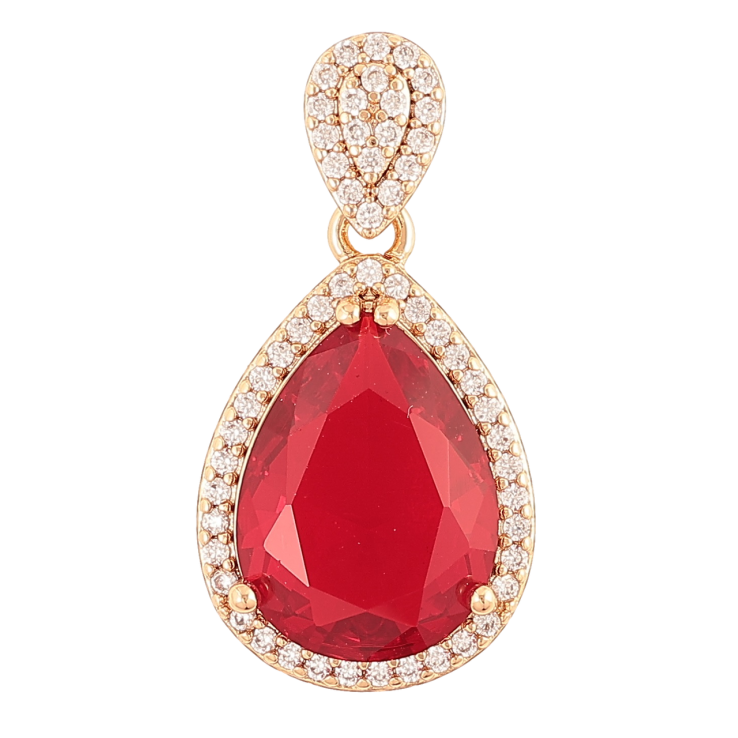 Кулон Xuping Позолота 18K «Червоний кристал» для ланцюжка до 4мм фото №22