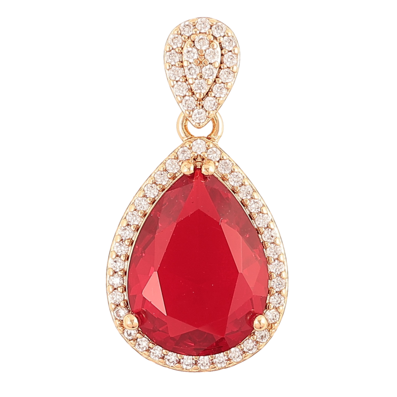 Кулон Xuping Позолота 18K «Червоний кристал» для ланцюжка до 4мм фото №5