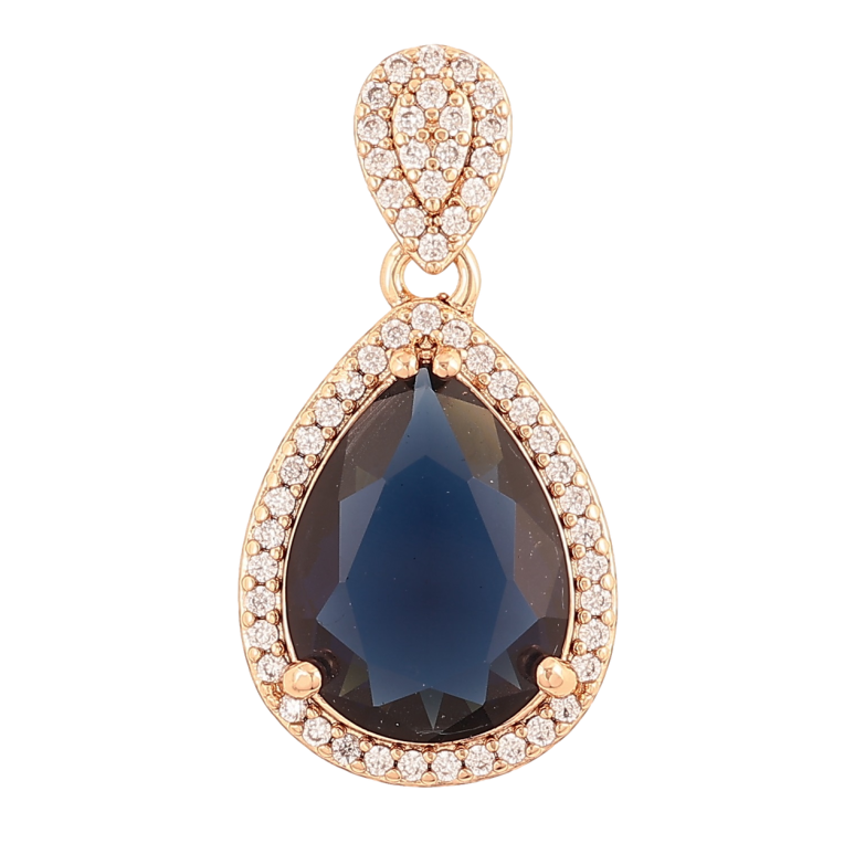 Кулон Xuping Позолота 18K Синий кристалл для цепочки до 4мм фото №6