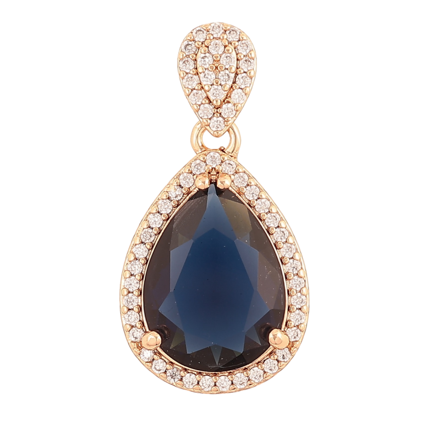 Кулон Xuping Позолота 18K «Синій кристал» для ланцюжка до 4мм фото №1