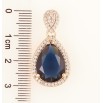 Кулон Xuping Позолота 18K «Синій кристал» для ланцюжка до 4мм фото №2