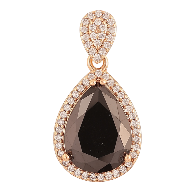 Кулон Xuping Позолота 18K Черный кристалл для цепочки до 4мм фото №1