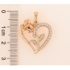 Кулон Xuping Позолота 18K «Серце з трояндою» для ланцюжка до 6мм фото №2